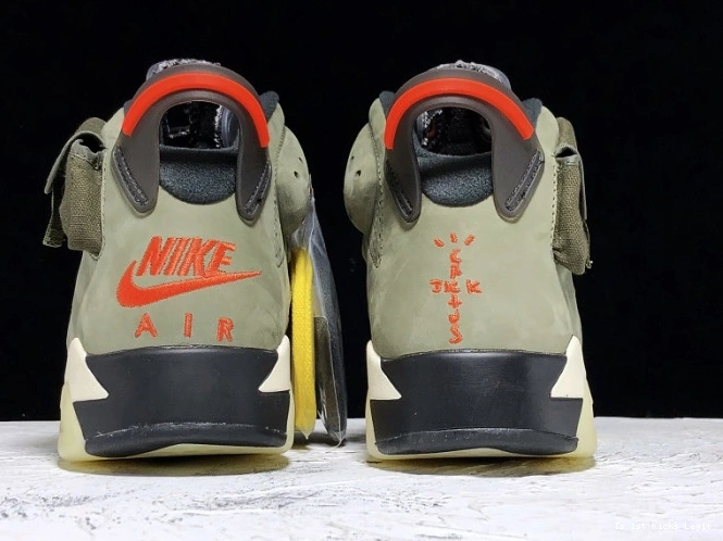 Scott x Travis Jordan Olive 6 CN1084-200 Medium Air 0729